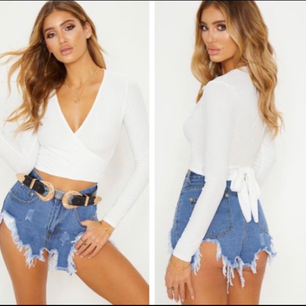 PrettyLittleThing NWT Wrap Top